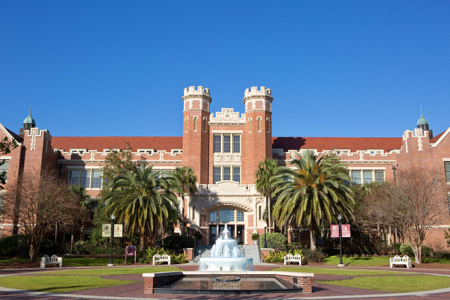The auditorium and offices at Florida State University in Tallahassee FL USA